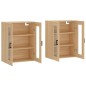 vidaXL Armarios de pared 2 uds madera de ingeniería roble Sonoma vidaXL Armarios de pared 2 uds madera de ingeniería roble Sonoma