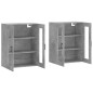 vidaXL Armarios de pared 2 uds madera de ingeniería gris hormigón vidaXL Armarios de pared 2 uds madera de ingeniería gris hormigón