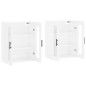 vidaXL Armarios de pared 2 uds madera de ingeniería blanco brillante vidaXL Armarios de pared 2 uds madera de ingeniería blanco brillante