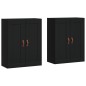 vidaXL Armarios de pared 2 uds madera de ingeniería negro vidaXL Armarios de pared 2 uds madera de ingeniería negro