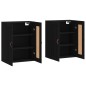 vidaXL Armarios de pared 2 uds madera de ingeniería negro vidaXL Armarios de pared 2 uds madera de ingeniería negro