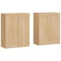 vidaXL Armarios de pared 2 uds madera de ingeniería roble Sonoma