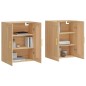 vidaXL Armarios de pared 2 uds madera de ingeniería roble Sonoma