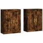 vidaXL Armarios de pared 2 uds madera de ingeniería roble ahumado vidaXL Armarios de pared 2 uds madera de ingeniería roble ahumado