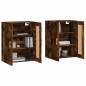 vidaXL Armarios de pared 2 uds madera de ingeniería roble ahumado vidaXL Armarios de pared 2 uds madera de ingeniería roble ahumado