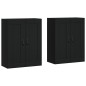 vidaXL Armarios de pared 2 uds madera de ingeniería negro vidaXL Armarios de pared 2 uds madera de ingeniería negro