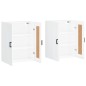 vidaXL Armarios de pared 2 uds madera de ingeniería blanco brillante vidaXL Armarios de pared 2 uds madera de ingeniería blanco brillante