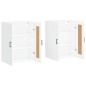 vidaXL Armarios de pared 2 uds madera de ingeniería blanco brillante vidaXL Armarios de pared 2 uds madera de ingeniería blanco brillante
