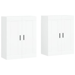 vidaXL Armarios de pared 2 uds madera de ingeniería blanco
