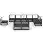 vidaXL Juego de muebles de jardín 10 piezas negro madera maciza pino vidaXL Juego de muebles de jardín 10 piezas negro madera maciza pino