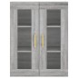 vidaXL Armarios de pared 2 uds madera de ingeniería gris Sonoma