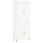 vidaXL Aparador alto madera contrachapada blanco 69,5x34x180 cm vidaXL Aparador alto madera contrachapada blanco 69,5x34x180 cm