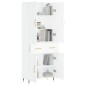 vidaXL Aparador alto madera contrachapada blanco 69,5x34x180 cm vidaXL Aparador alto madera contrachapada blanco 69,5x34x180 cm