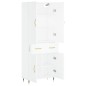 vidaXL Aparador alto madera contrachapada blanco 69,5x34x180 cm vidaXL Aparador alto madera contrachapada blanco 69,5x34x180 cm