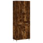 vidaXL Aparador alto madera contrachapada roble ahumado 69,5x34x180 cm vidaXL Aparador alto madera contrachapada roble ahumado 69,5x34x180 cm