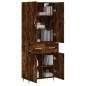 vidaXL Aparador alto madera contrachapada roble ahumado 69,5x34x180 cm vidaXL Aparador alto madera contrachapada roble ahumado 69,5x34x180 cm
