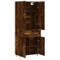 vidaXL Aparador alto madera contrachapada roble ahumado 69,5x34x180 cm vidaXL Aparador alto madera contrachapada roble ahumado 69,5x34x180 cm