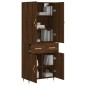 vidaXL Aparador alto madera contrachapada marrón roble 69,5x34x180 cm vidaXL Aparador alto madera contrachapada marrón roble 69,5x34x180 cm