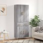 vidaXL Aparador alto madera contrachapada gris sonoma 69,5x34x180 cm vidaXL Aparador alto madera contrachapada gris sonoma 69,5x34x180 cm