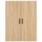 vidaXL Aparador alto madera contrachapada color roble 69,5x34x180 cm