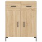 vidaXL Aparador alto madera contrachapada color roble 69,5x34x180 cm