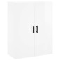 vidaXL Aparador alto madera contrachapada blanco brillo 69,5x34x180 cm vidaXL Aparador alto madera contrachapada blanco brillo 69,5x34x180 cm