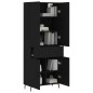 vidaXL Aparador alto madera contrachapada negro 69,5x34x180 cm vidaXL Aparador alto madera contrachapada negro 69,5x34x180 cm