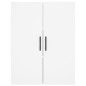 vidaXL Aparador alto madera contrachapada blanco 69,5x34x180 cm