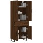 vidaXL Aparador alto madera contrachapada marrón roble 69,5x34x180 cm vidaXL Aparador alto madera contrachapada marrón roble 69,5x34x180 cm