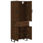 vidaXL Aparador alto madera contrachapada marrón roble 69,5x34x180 cm vidaXL Aparador alto madera contrachapada marrón roble 69,5x34x180 cm