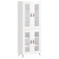 vidaXL Aparador alto madera contrachapada blanco brillo 69,5x34x180 cm vidaXL Aparador alto madera contrachapada blanco brillo 69,5x34x180 cm