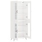 vidaXL Aparador alto madera contrachapada blanco brillo 69,5x34x180 cm vidaXL Aparador alto madera contrachapada blanco brillo 69,5x34x180 cm
