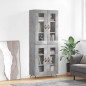 vidaXL Aparador alto madera contrachapada gris hormigón 69,5x34x180 cm vidaXL Aparador alto madera contrachapada gris hormigón 69,5x34x180 cm