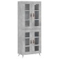 vidaXL Aparador alto madera contrachapada gris hormigón 69,5x34x180 cm vidaXL Aparador alto madera contrachapada gris hormigón 69,5x34x180 cm