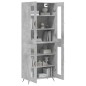 vidaXL Aparador alto madera contrachapada gris hormigón 69,5x34x180 cm vidaXL Aparador alto madera contrachapada gris hormigón 69,5x34x180 cm