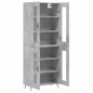 vidaXL Aparador alto madera contrachapada gris hormigón 69,5x34x180 cm vidaXL Aparador alto madera contrachapada gris hormigón 69,5x34x180 cm