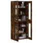 vidaXL Aparador alto madera contrachapada roble ahumado 69,5x34x180 cm