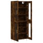 vidaXL Aparador alto madera contrachapada roble ahumado 69,5x34x180 cm