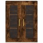 vidaXL Aparador alto madera contrachapada roble ahumado 69,5x34x180 cm