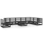 vidaXL Juego de muebles de jardín 9 piezas negro madera maciza de pino vidaXL Juego de muebles de jardín 9 piezas negro madera maciza de pino