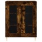 vidaXL Aparador alto madera contrachapada roble ahumado 69,5x34x180 cm