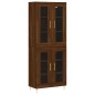 vidaXL Aparador alto madera contrachapada marrón roble 69,5x34x180 cm vidaXL Aparador alto madera contrachapada marrón roble 69,5x34x180 cm