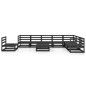 vidaXL Juego de muebles de jardín 9 piezas negro madera maciza de pino vidaXL Juego de muebles de jardín 9 piezas negro madera maciza de pino