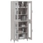 vidaXL Aparador alto madera contrachapada gris sonoma 69,5x34x180 cm vidaXL Aparador alto madera contrachapada gris sonoma 69,5x34x180 cm