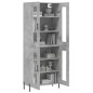 vidaXL Aparador alto madera contrachapada gris hormigón 69,5x34x180 cm vidaXL Aparador alto madera contrachapada gris hormigón 69,5x34x180 cm