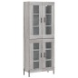 vidaXL Aparador alto madera contrachapada gris sonoma 69,5x34x180 cm
