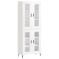 vidaXL Aparador alto madera contrachapada blanco brillo 69,5x34x180 cm vidaXL Aparador alto madera contrachapada blanco brillo 69,5x34x180 cm