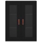 vidaXL Aparador alto madera contrachapada negro 69,5x34x180 cm