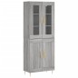 vidaXL Aparador alto madera contrachapada gris sonoma 69,5x34x180 cm vidaXL Aparador alto madera contrachapada gris sonoma 69,5x34x180 cm