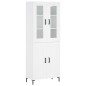 vidaXL Aparador alto madera contrachapada blanco 69,5x34x180 cm
